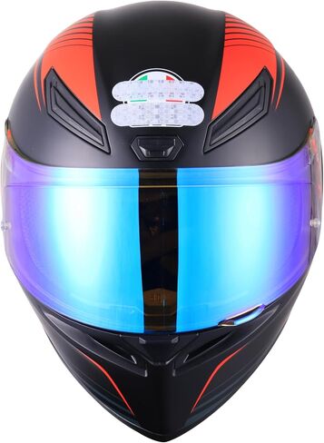 Soman K1S Visor, Tinted K5S K3SV Shield Replacement Compatible with K5S K3-SV(ML-L-XL-XXL) K1S (L-XL-XXL) UV Protection (Smoke Revo Red) in Saudi Arabia