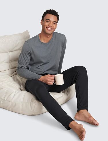 CRZ YOGA Mens Cloud Jersey Lightweight Sweatpants 30" Workout Casual Lounge Open Bottom Pants with Zipper Pockets in Saudi Arabia