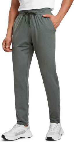 CRZ YOGA Mens Cloud Jersey Lightweight Sweatpants 30" Workout Casual Lounge Open Bottom Pants with Zipper Pockets in Saudi Arabia