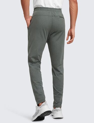 CRZ YOGA Mens Cloud Jersey Lightweight Sweatpants 30" Workout Casual Lounge Open Bottom Pants with Zipper Pockets in Saudi Arabia