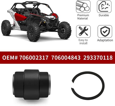 4 PCS Rear Radial Knuckle Joint For Maverick X3 Turbo R, Max Turbo R, Turbo RR, Including Retaining Ring OEM#293370118 706004843 706002317 in Saudi Arabia