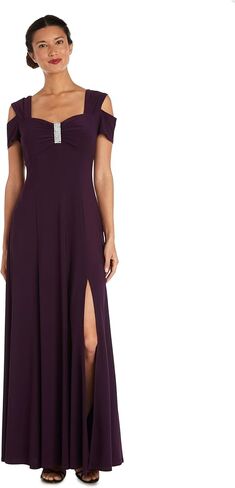 R&M Richards Womens Embellished Sweetheart Neck Evening Dress in Saudi Arabia