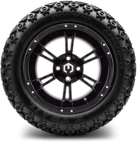 Modz® Ammpush Black 14 "Golf Cart Wheels و Arisun X-Trail (23x10-14) Dot All-Terrain Golf Cart Carbo Combo-مجموعة من 4 in Kuwait