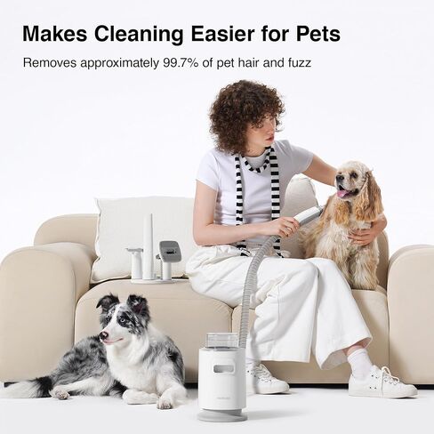 Neakasa بواسطة neabot P0 Pro Dog Grooming Vacuum for Shelf، 6.6 رطل خفيفة الوزن المحمولة أدوات العناية بالكلاب، ماكينة قص الكلاب منخفضة الضوضاء، مزيل شعر الحيوانات الأليفة للكلاب والقطط in Kuwait