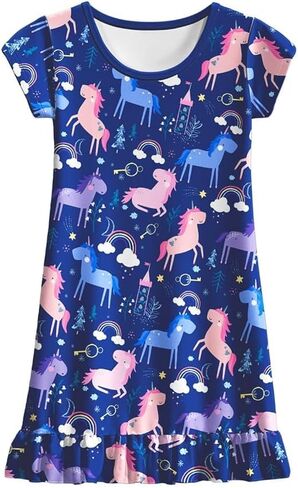 LQSZ Girls Nightgown Casual Dress Sleepwear 3-10 Years Pajamas Nightgowns for Little Girls in Kuwait