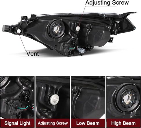 مجموعة المصابيح الأمامية JSBoyat لعام 2014 2015 2015 Toyota Corolla Base/CE/C/LE ECO/LE/L/S Plus/S/Sedan 4-DOOR LED SDEAR و SARPANGER in Kuwait