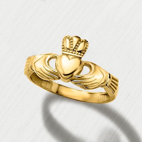 Ross-Simons 14kt Yellow Gold Claddagh Ring in Saudi Arabia