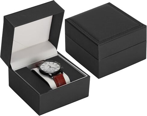 Luxury Single Watch Gift Box for Men Women, Single Watch Bracelet Bangle Jewelry Holder Storage Box Display Case Organizer (Green Style 2) in Kuwait