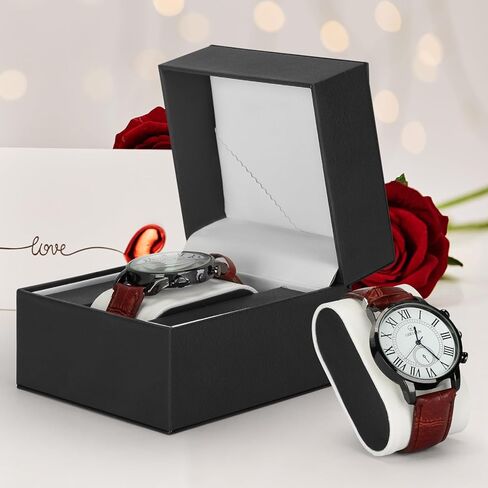 Luxury Single Watch Gift Box for Men Women, Single Watch Bracelet Bangle Jewelry Holder Storage Box Display Case Organizer (Green Style 2) in Kuwait