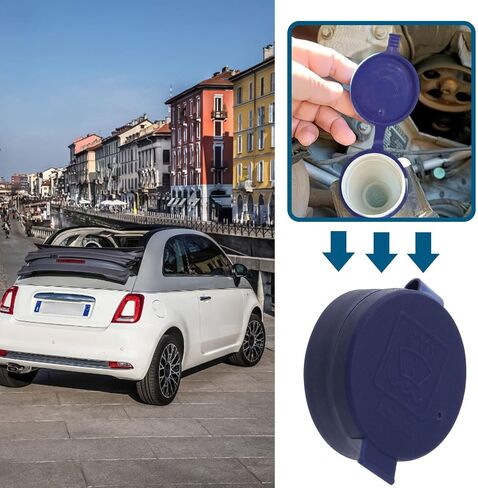 ECSiNG 2Pcs Windscreen Washer Bottle Cap Replacement 71740943 643244 Compatible with Fiat 500 Compatible with Citroen Nemo Washer Bottle Cover in Kuwait