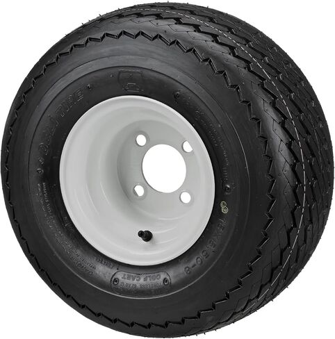مجموعة CART RM من 4 إطارات عربة الجولف و RIMS ، Gloss Black ، Deli | يناسب 18 × 8.5 × 8 18-850-8 18 × 8.50-8 in Kuwait