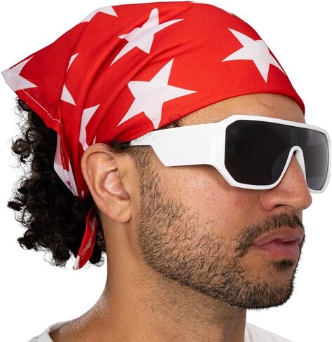 Macho Man Star Printed Costume Bandana and Glasses Set in Saudi Arabia