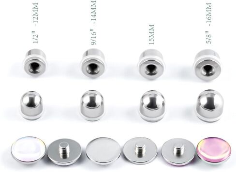 TBOSEN 3 Pairs Assemblable Top and Precise Size Ear Plugs Kit Stainless Steel O-Ring Stretcher Piercings Gauges DIY Set 14G-5/8 Inch in Saudi Arabia