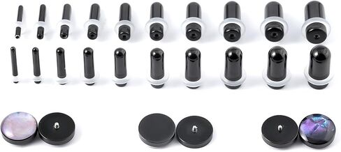 TBOSEN 3 Pairs Assemblable Top and Precise Size Ear Plugs Kit Stainless Steel O-Ring Stretcher Piercings Gauges DIY Set 14G-5/8 Inch in Saudi Arabia