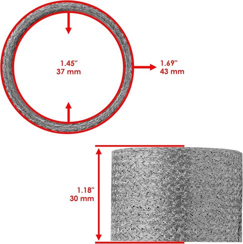 Caltric Muffler Pipe Gasket Compatible with Suzuki Dr650Se 1996-2022 in Saudi Arabia