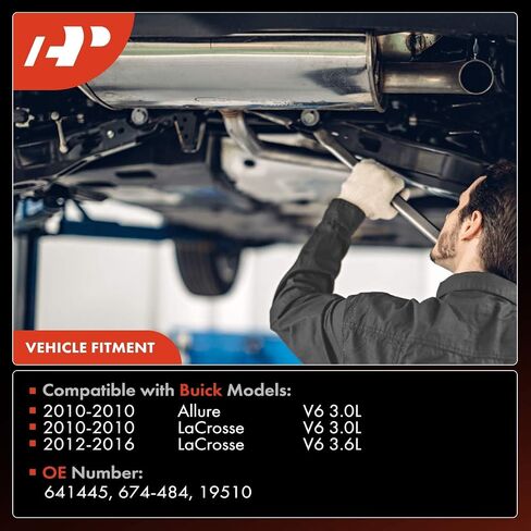 طقم المحول الحفاز الأمامي الأيسر A-Premium متوافق بشكل مباشر مع Buick LaCrosse 2010 3.0L، 2012-2016 3.6L، متوافق مع EPA in Saudi Arabia