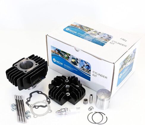 Niche 60cc Big Bore Piston Cylinder Cylinder Cylinder Head Lead for Yamaha PW50 YF60S 4-Zinger Tri-Zinger BP4-HS000-00 517-11181-01 in Kuwait
