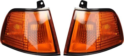 Spec-D Tuning Amber Corner Signal Lights Compatible with 1990-1991 Honda Civic 2/3Dr Hatchback L+R Pair Assembly in Kuwait