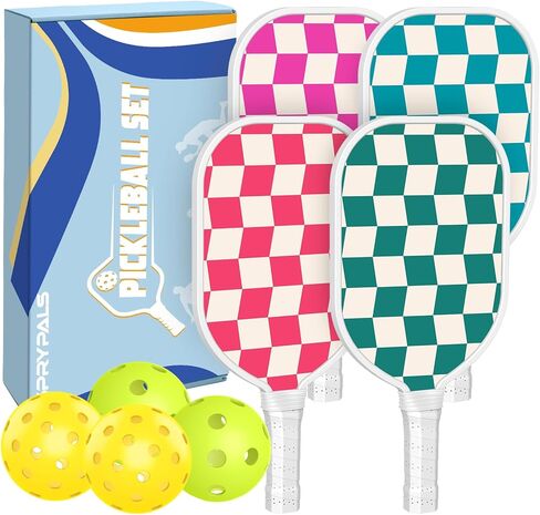 Pickleball Paddles Set USAPA Approved, Lightweight and Durable with Unique Design, USAPA Approved Pickleball Paddles Set of 4, 4 Pickleball Balls, Pickleball Bag, Pickleball Paddles in Saudi Arabia