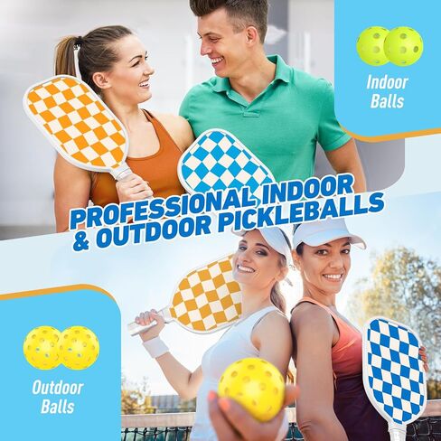 Pickleball Paddles Set USAPA Approved, Lightweight and Durable with Unique Design, USAPA Approved Pickleball Paddles Set of 4, 4 Pickleball Balls, Pickleball Bag, Pickleball Paddles in Saudi Arabia