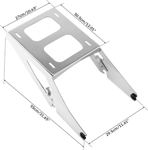 TCT-Motorparts Black Two Up Mount Rack Fit for Harley Softail Sport Glide FLSB 2018-2024 2020 Low Rider/S/St in Kuwait