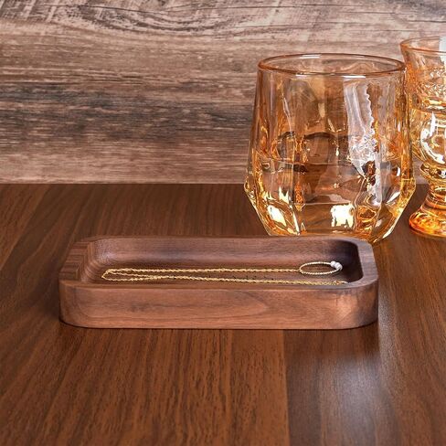 5 Years Anniversary Wood Tray Gifts for Him/Her, Wooden Engraved Ring Dish, Wood Trinket Dish for Wedding Anniversary, Birthday, Valentines Day Gifts for Husband, Wife - 5.5x3.5 Inch in Kuwait