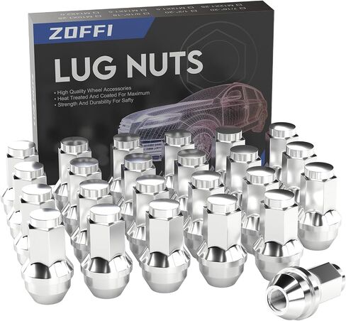 ZOFFI 24pcs M14x2.0 قطعة واحدة سوداء OEM نمط المصنع كبير الجوزة مقعد العروة استبدال المكسرات ل2003-2014 Ford F150 Expedition Lincoln Navigator Factory Wheels in Kuwait
