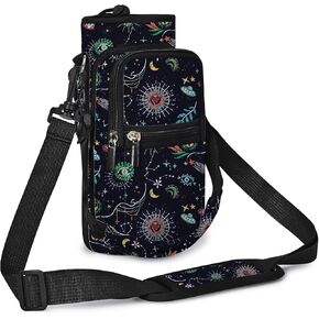 AUPET حامل زجاجات المياه حامل حقيبة حبال كم 25/32/40/64 أونصة، جراب زجاجة مياه معزول مع حزام وجيوب للرجال/النساء المشي لمسافات طويلة والتخييم وصالة الألعاب الرياضية in Kuwait