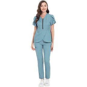 Niaahinn v-neck scrub top & jogger scrubs pants medical onmorm for nurse workwear for women in Kuwait