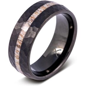 Manly Bands: Men's Antler Wedding Bands and Rings - Made With Real Deer Antlers - Designed for Hunters and Wilderness Enthusiasts in Kuwait