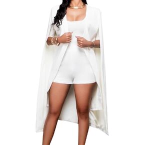 DIACACY Women's Cape Split Sleeve Long Blazer Jackets Open Front Elegant Casual Cape Coat in Kuwait