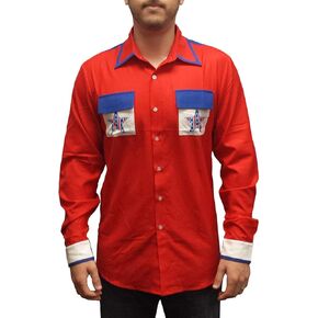 Roy Munson Bowling Shirt - Costume & Everyday Wear Long Sleeve Button Up - 90s Bowler Comedy Movie - Red White & Blue in Saudi Arabia