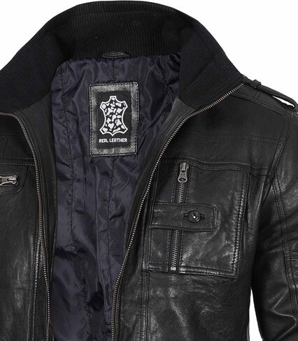 Fjackets Cafe Racer Jackets Real Leather للرجال - أسلوب خالدة وحرفية لا مثيل لها in Kuwait