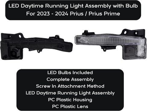 LED LED Runk Running Assembly Placbly for 2023 2024 Toyota Prius/Prius Prime DRL مع جانب لمبة اليسار/السائق TO2562109 ، 812B0-47030 DOT/SAE متوافق in Saudi Arabia