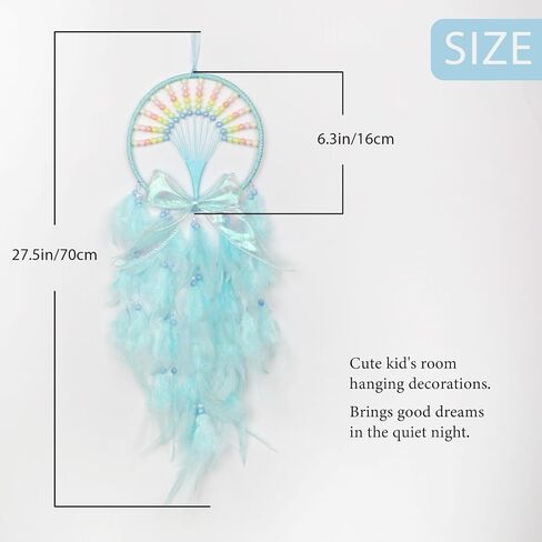 Pretty Jolly Hot Air Balloon Shaped Kids Dream Catcher Wall Decor Pink Feather Fairy Cute Baby Dreamcatcher Handmade Home Décor Wall Hanging for Nursery Babyroom Chidren Birthday Gift in Saudi Arabia
