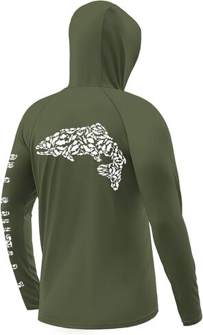 Palmyth Fishing Hoodie for Men Long Sleeve Sun Protection Shirts UPF 50+ Hooded with Neck Gaiter in Saudi Arabia