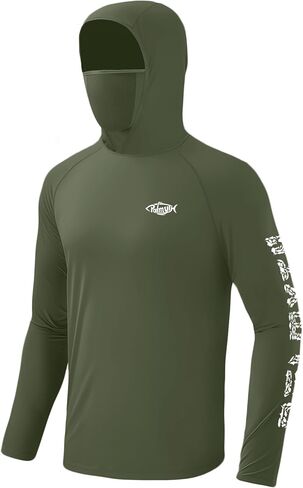 Palmyth Fishing Hoodie for Men Long Sleeve Sun Protection Shirts UPF 50+ Hooded with Neck Gaiter in Saudi Arabia