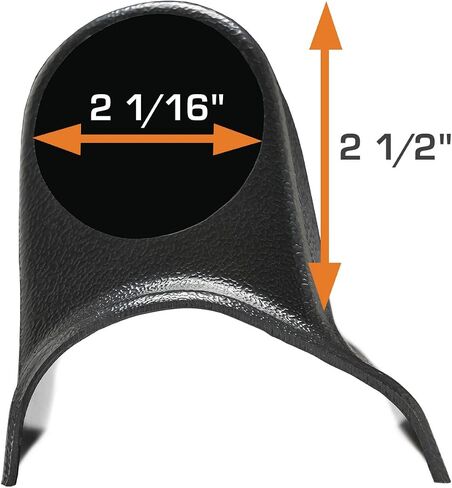 GlowShift Universal RHD Black Single Single Gauge Pod - يناسب أي طراز/طراز - محرك اليد اليمنى - ABS Plastic - مقاييس (1) 2-1/16 "(52 مم) إلى مركبة A -PILLAR in Kuwait