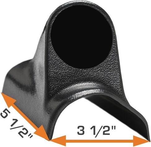 GlowShift Universal RHD Black Single Single Gauge Pod - يناسب أي طراز/طراز - محرك اليد اليمنى - ABS Plastic - مقاييس (1) 2-1/16 "(52 مم) إلى مركبة A -PILLAR in Kuwait