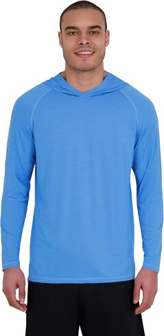Spyder Men's Hooded Long Sleeve Rashguard – UPF+ Quick-Dry, Swim Shirt, Surfing, Hiking, Gym in Saudi Arabia