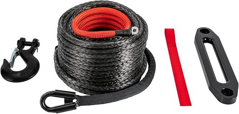 3/8 "× 100 قدم رافعة حبل وينش الاصطناعية 23809 IBS طقم كبل خط الرافعة الشاق مع الأكمام الواقية وخطاف الرافعة الصلب ل ATV UTV SUV 4WD على الطريق مركبة على الطريق (بدون دليل الحبل ، أورانج) in Saudi Arabia