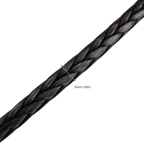 3/8 "× 100 قدم رافعة حبل وينش الاصطناعية 23809 IBS طقم كبل خط الرافعة الشاق مع الأكمام الواقية وخطاف الرافعة الصلب ل ATV UTV SUV 4WD على الطريق مركبة على الطريق (بدون دليل الحبل ، أورانج) in Saudi Arabia