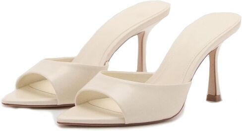 Wnshonzy Heeled Sandals For Women Pointed Open Toe High Heels Stiletto Pumps Mule Slip on Sexy Trendy Slingback in Saudi Arabia
