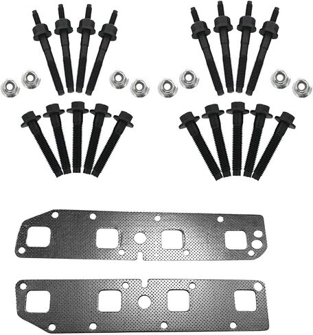 Front Exhaust Manifold Gasket Set + Bolt, Studs & Nuts Hardware Kit Set for 2003-2008 Dodge Ram 1500 2500 3500 Truck 5.7L Left, Right Side in Saudi Arabia