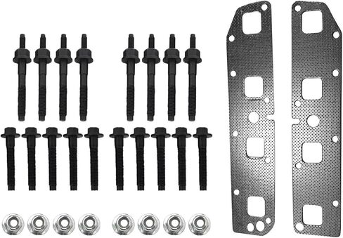 Front Exhaust Manifold Gasket Set + Bolt, Studs & Nuts Hardware Kit Set for 2003-2008 Dodge Ram 1500 2500 3500 Truck 5.7L Left, Right Side in Saudi Arabia