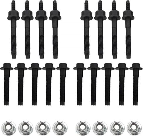 Front Exhaust Manifold Gasket Set + Bolt, Studs & Nuts Hardware Kit Set for 2003-2008 Dodge Ram 1500 2500 3500 Truck 5.7L Left, Right Side in Saudi Arabia