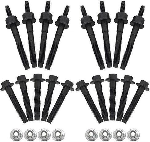 Front Exhaust Manifold Gasket Set + Bolt, Studs & Nuts Hardware Kit Set for 2003-2008 Dodge Ram 1500 2500 3500 Truck 5.7L Left, Right Side in Saudi Arabia