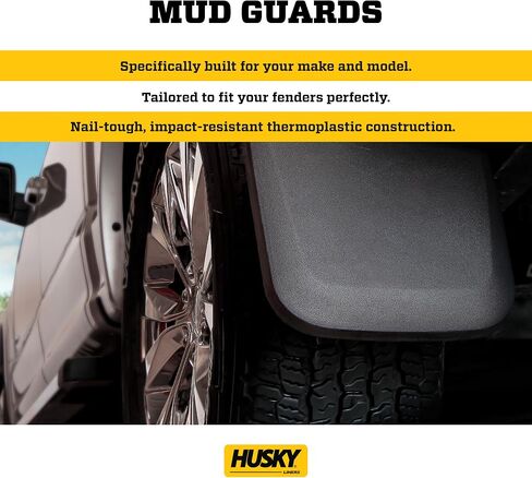 Husky Liners Custom Mud Guards | Fits 2011-2025 Dodge Durango (Excludes SRT) | Rear Set, 2-pc Black - 59001 in Saudi Arabia