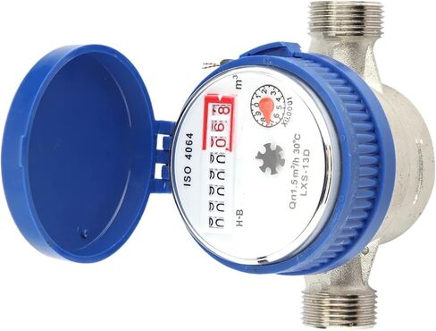 Water Meter Digital flowmeter Copper 1.5m3/h 0-40℃ Mechanical Water Meter 15mm 1/2 Inch Water Flow Gauge in Saudi Arabia