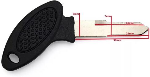 RedCap Pack of 2pcs Blank Uncut Keys Left Blade Groove for GY6 Chinese Scooters Pocket Bikes Motorcycle Moped ATV (Left Blade) in Saudi Arabia